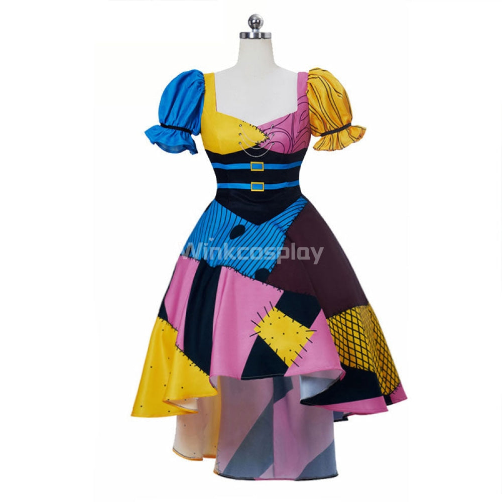 Nightmare Before Christmas Sally Halloween Dress Cosplay Costume