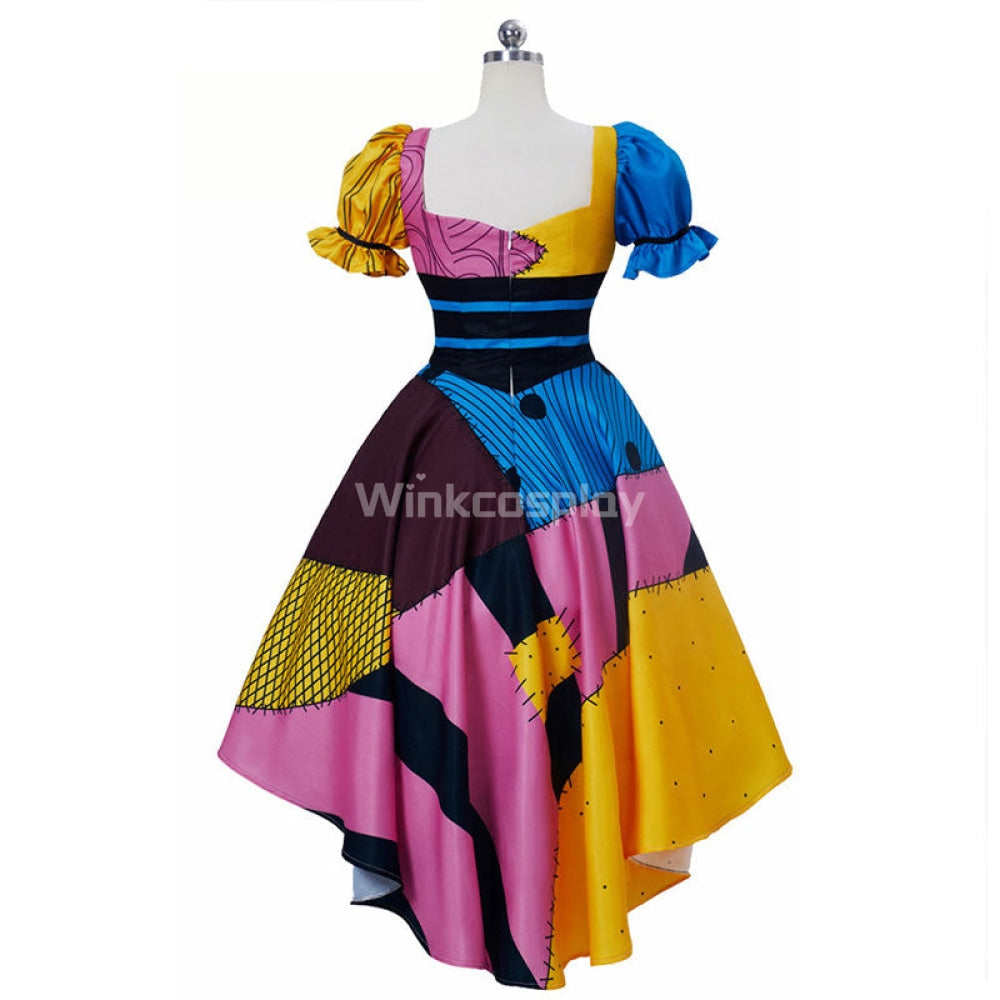 Nightmare Before Christmas Sally Halloween Dress Cosplay Costume