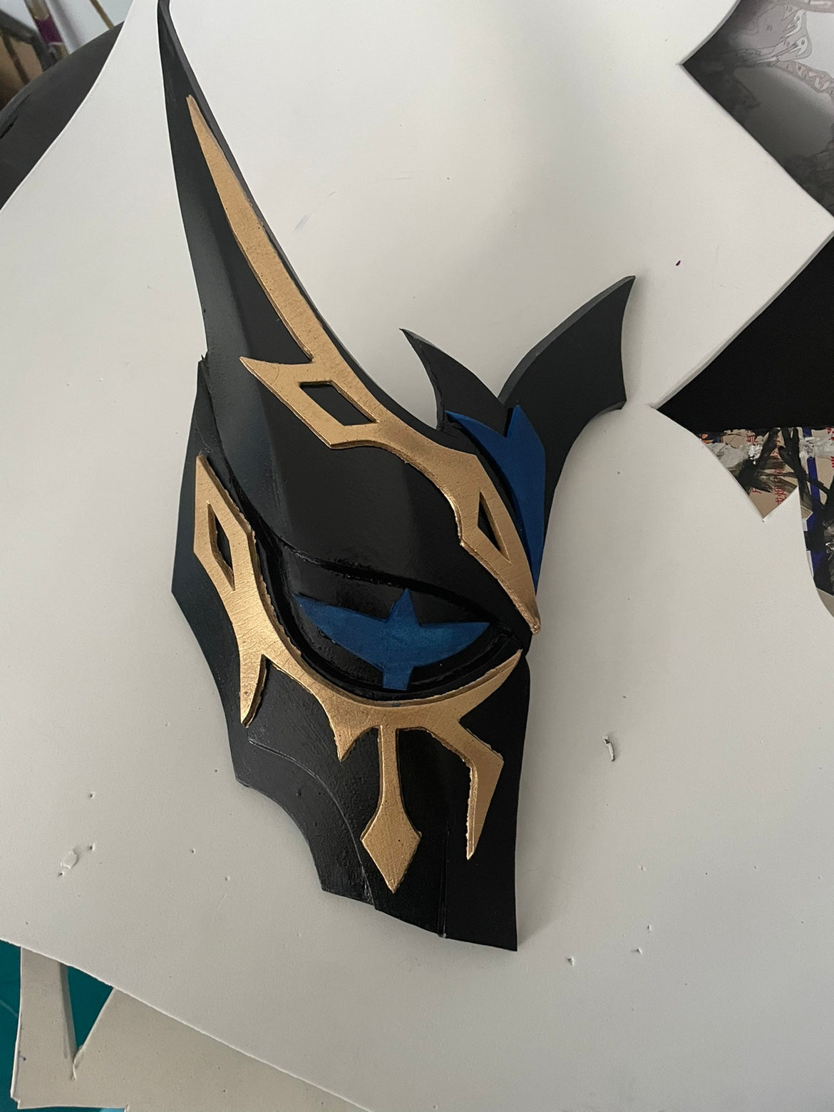 Genshin Impact the Eleven Fatui Harbingers The Jester Pierro Mask Cosplay Accessory Prop