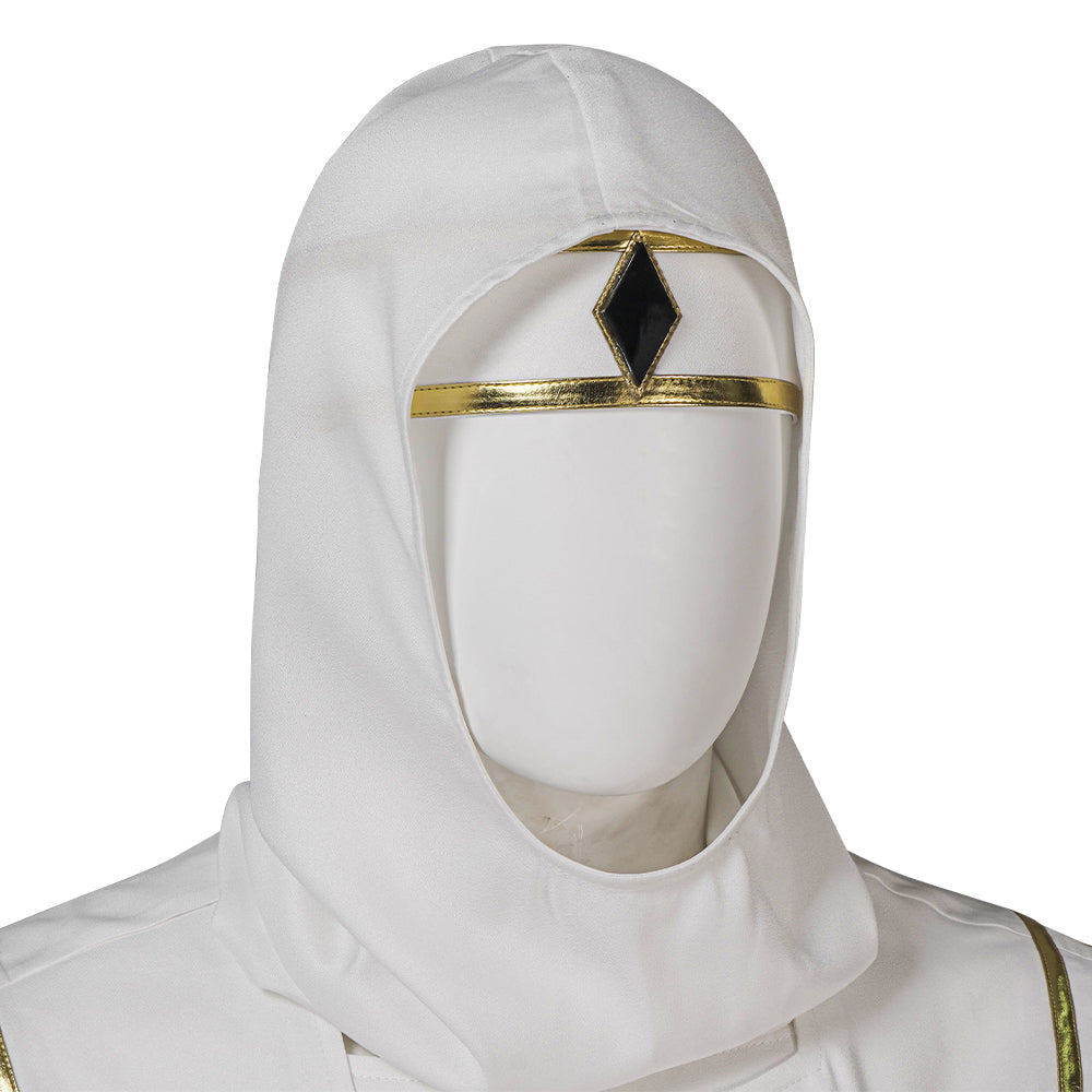 Power Rangers Mighty Morphin Ninja White Ranger Tommy Oliver Cosplay Costume