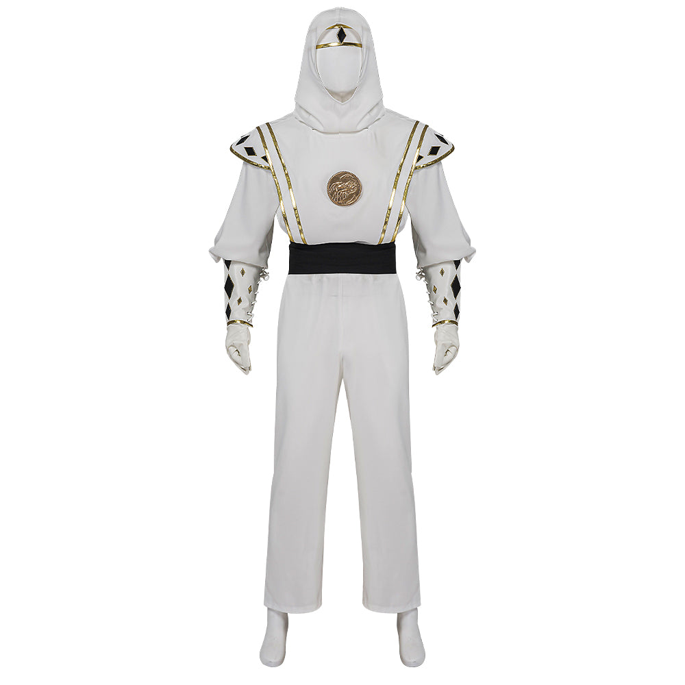 Power Rangers Mighty Morphin Ninja White Ranger Tommy Oliver Cosplay Costume