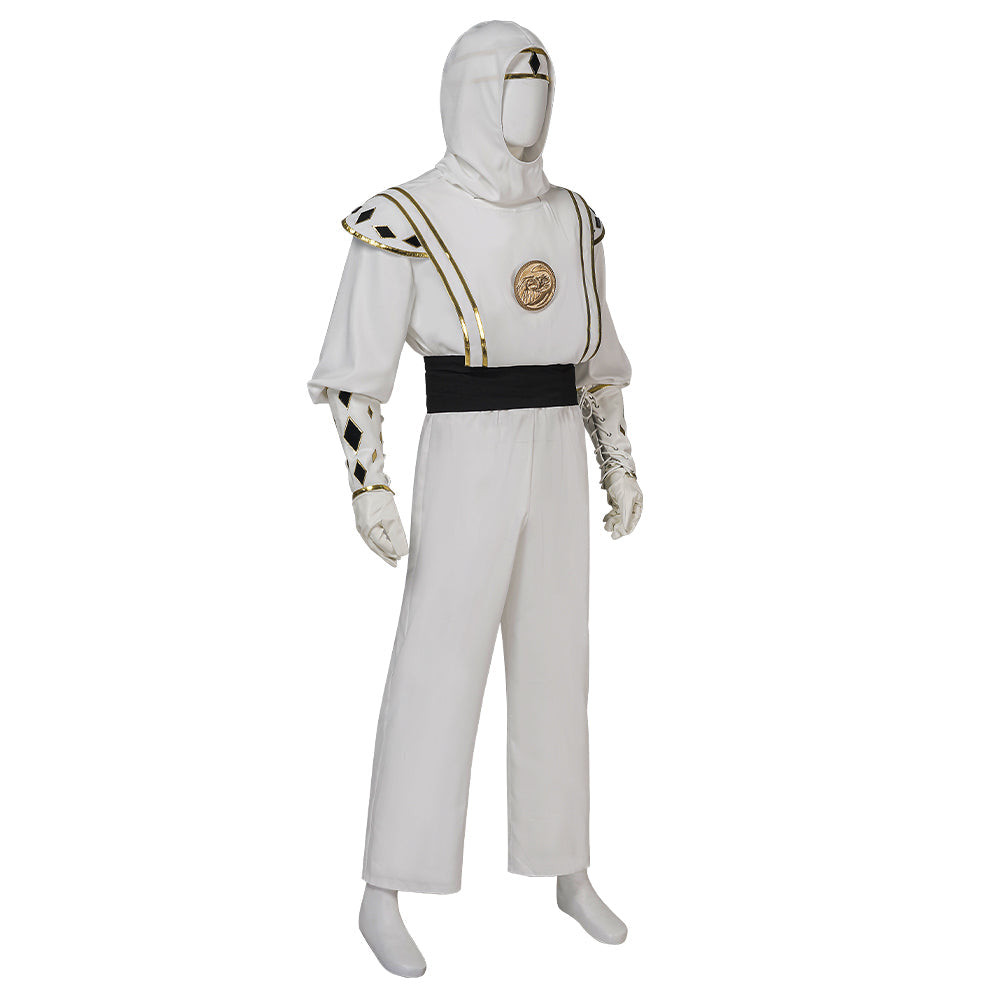 Power Rangers Mighty Morphin Ninja White Ranger Tommy Oliver Cosplay Costume