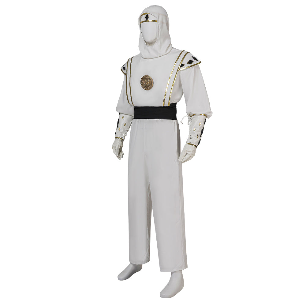 Power Rangers Mighty Morphin Ninja White Ranger Tommy Oliver Cosplay Costume