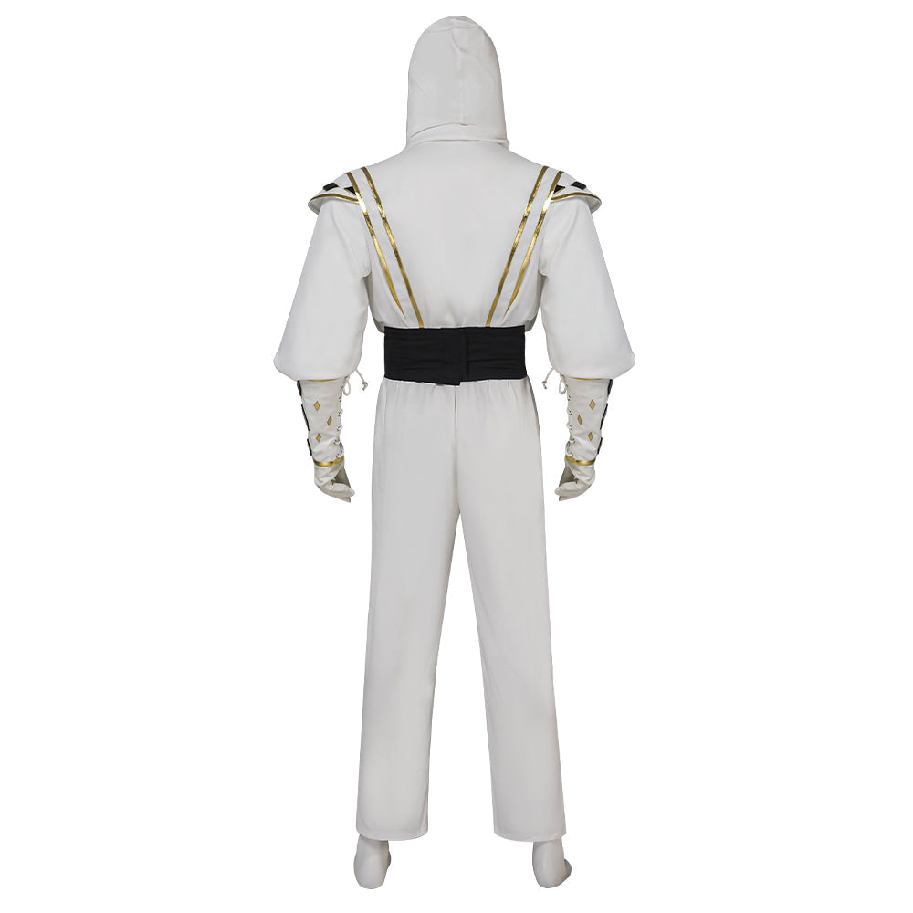 Power Rangers Mighty Morphin Ninja White Ranger Tommy Oliver Cosplay Costume