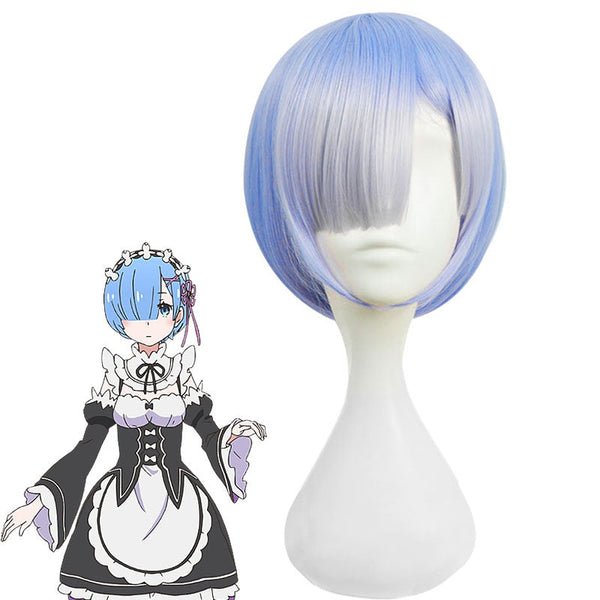 Re: Life In A Different World From Zero Re: Zero Starting Life in Another World Rem Blue Cosplay Wig
