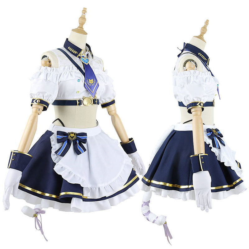 Virtual YouTuber Amamiya Kokoro Military Uniform Maid Cosplay Costume