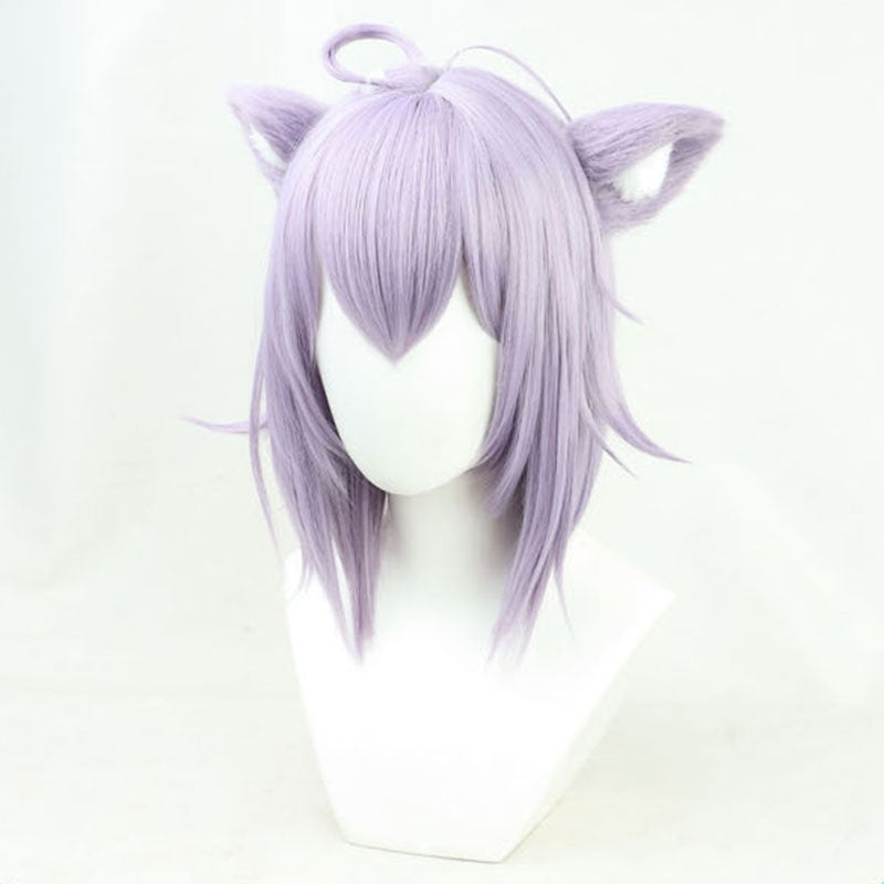 Virtual YouTuber Hololive Nekomata Okayu Cosplay Wig - Wig + Tail