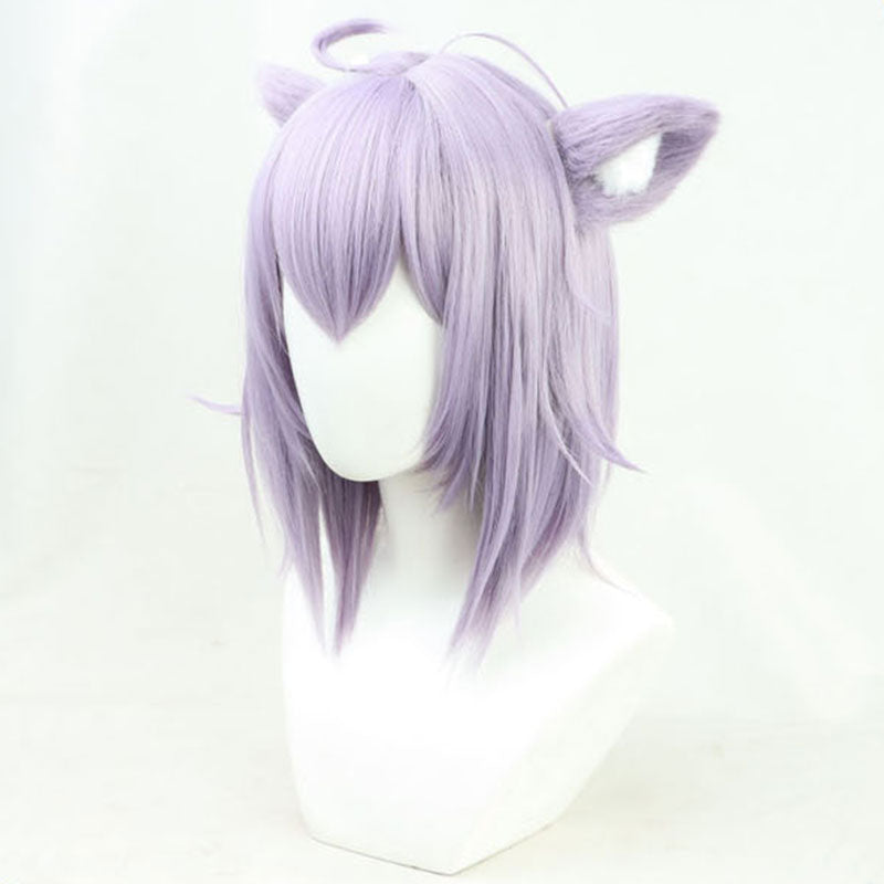 Virtual YouTuber Hololive Nekomata Okayu Cosplay Wig - Wig + Tail