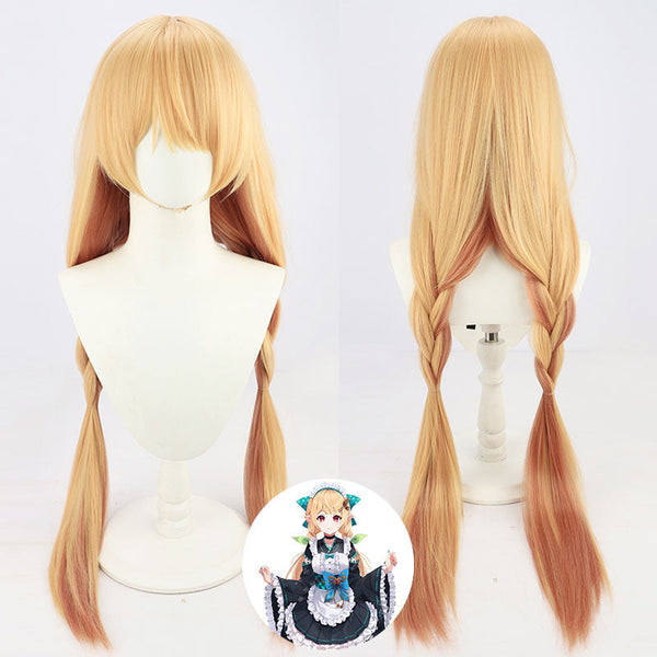 Virtual YouTuber Nijisanji LazuLight Pomu Rainpuff 2022 Maid Cosplay Wig