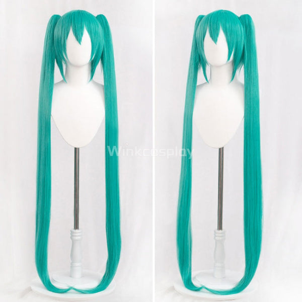 Vocaloid Hatsune Miku Blue Green Cosplay Wig