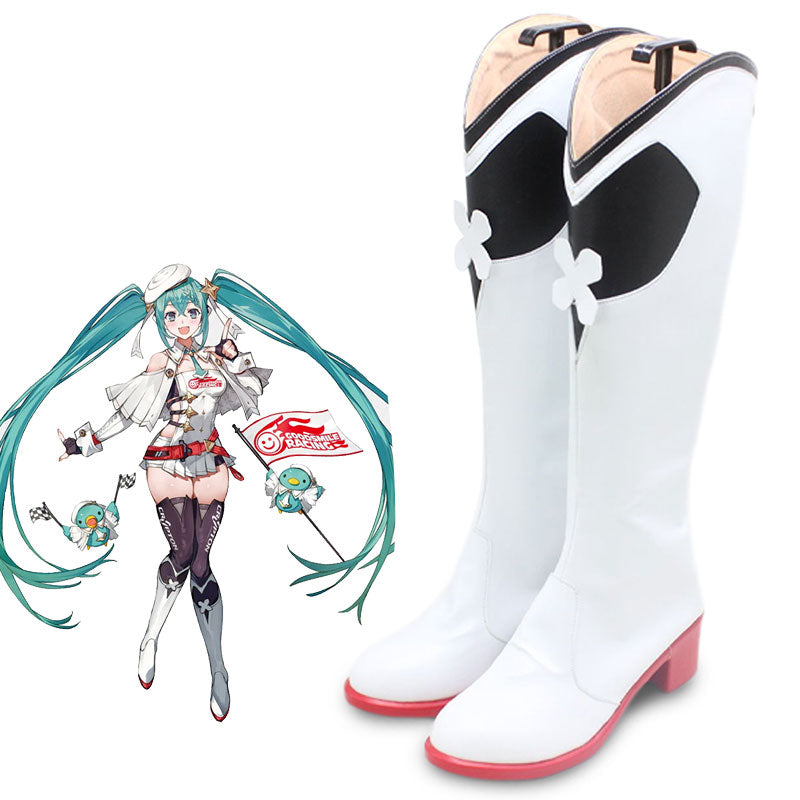 Vocaloid Hatsune Miku Racing Miku 2023 Shoes Cosplay Boots