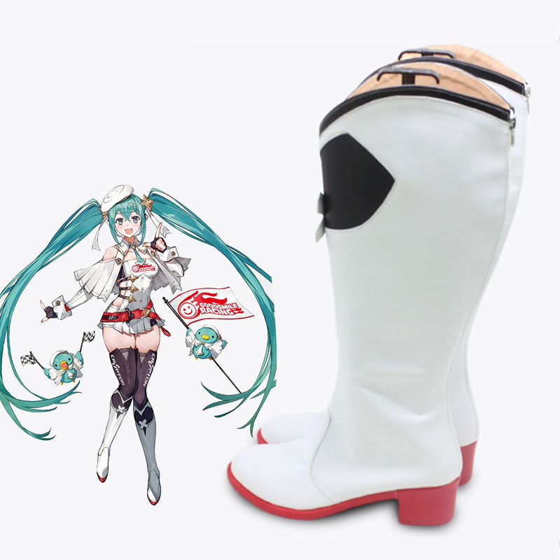 Vocaloid Hatsune Miku Racing Miku 2023 Shoes Cosplay Boots