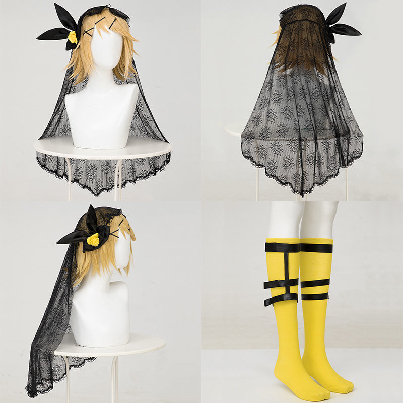 Vocaloid Kagamine Rin X Rascal Collab Little Devil Ver. 2023 Devil Wings Gothic Cosplay Costume