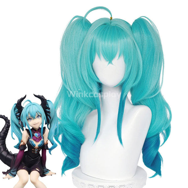 Vocaloid Little Devil Hatsune Miku Halloween Blue Cosplay Wig