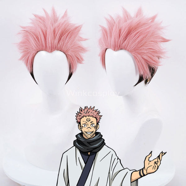 Jujutsu Kaisen Sorcery Fight Sukuna Ryomen Pink Cosplay Wig