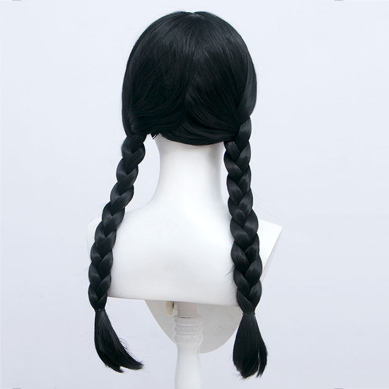 Wednesday 2022 Addams Family Wednesday Black Cosplay Wig