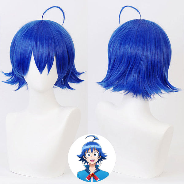 Welcome to Demon School! Iruma-kun Mairimashita! Iruma-kun Iruma Suzuki Blue Cosplay Wig